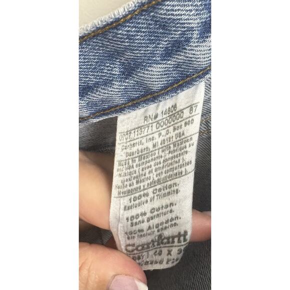 Vintage Carhartt Relaxed Fit Jeans Men’s 36x30 Light Wash USA Made - Picture 7 of 8